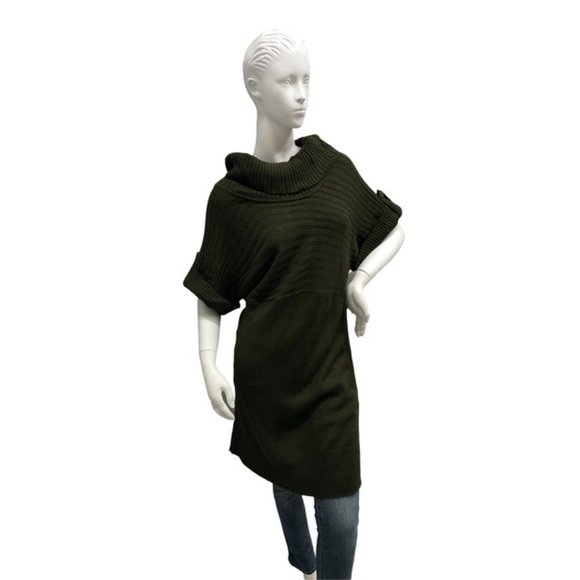 New Directions Dark Green Sweater Dress Size Large - Picture 4 of 7